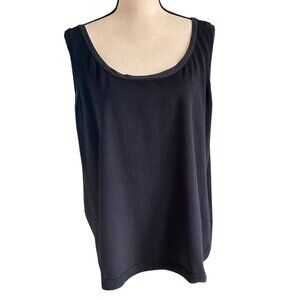 Talbots Black Sleeveless Scoop Neck Shell – Women’s Plus 3X – Knit Tank
